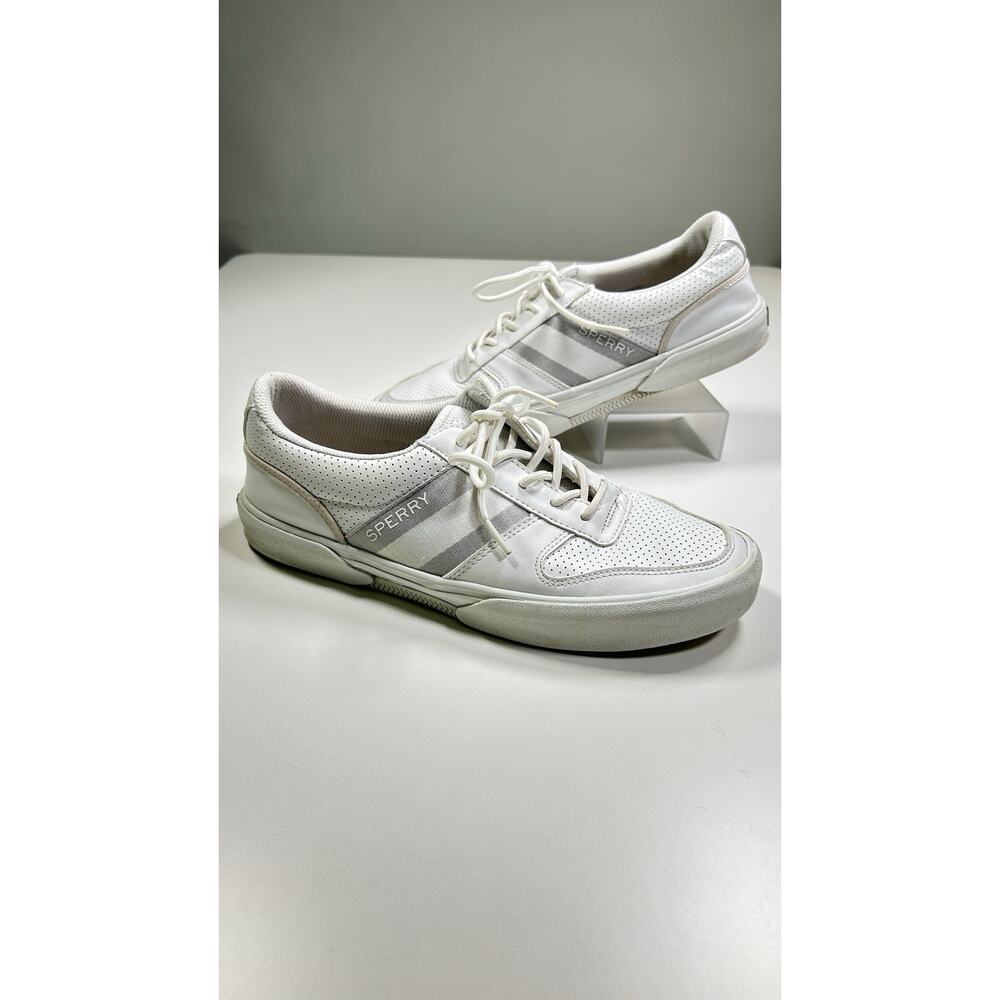 Sperry Top Sider STS24067 Men’s 8.5 White Leather Sneaker Casual Shoes